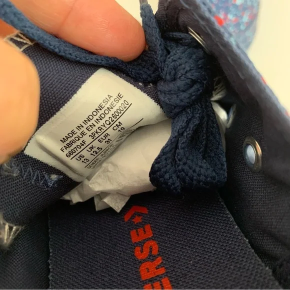 Converse Boys CHUCK TAYLOR LOW TOP Fabric Low Top Sneakers MultiColor US 13 M - Picture 8 of 9